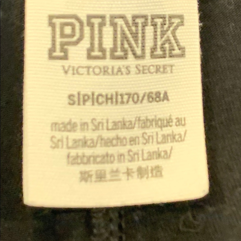 Like New Pink Victoria’s Secret Black Leggings - Picture 2 of 10